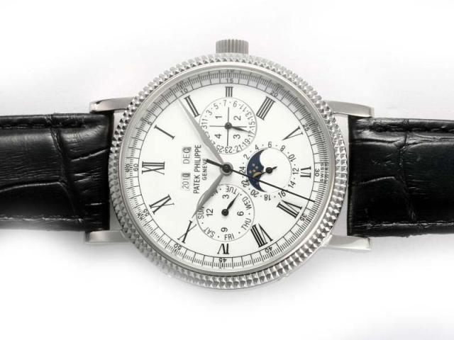 Replica Patek Philippe Perpetual Calendar Automatic with White Dial