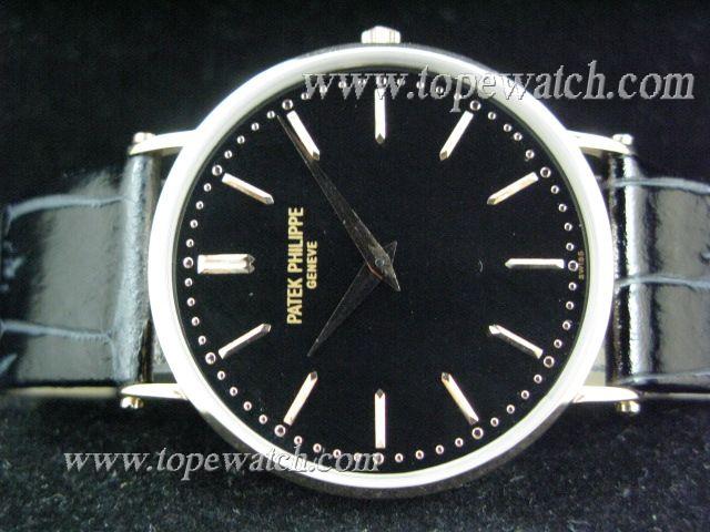 Replica Patek Philippe PP-086 SS CASE BLACK STICK QUARTZ