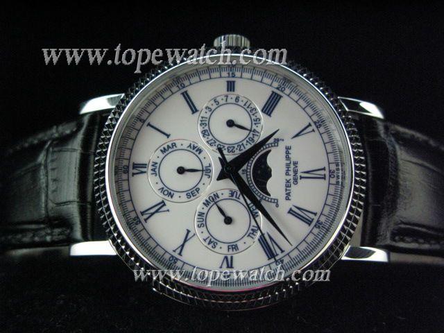 Replica Patek Philippe PP-102 STAINLESS STEEL CASE WHITE ROMAN