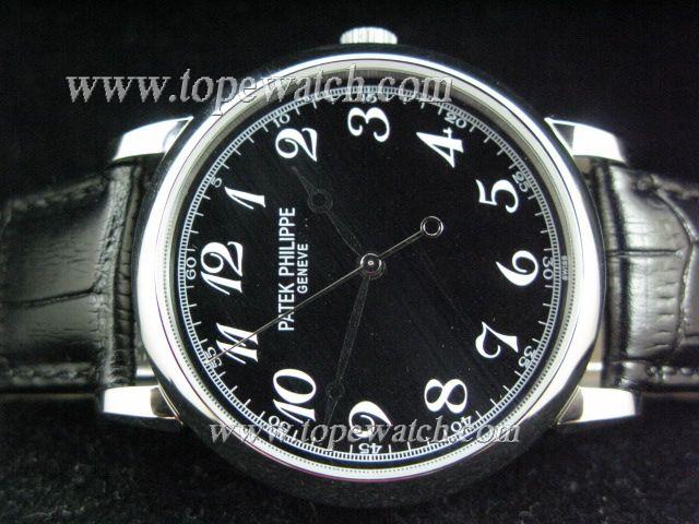 Replica Patek Philippe PP-107 SS CASE BLACK NUMBER WINDDING BLACK