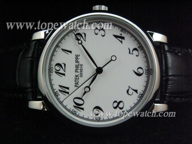 Replica Patek Philippe PP-108 SS CASE WHITE NUMBER WINDDING BLACK