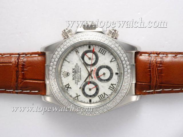 Replica Rolex Daytona Chronograph Automatic Diamond Bezel with Meteorite Dial