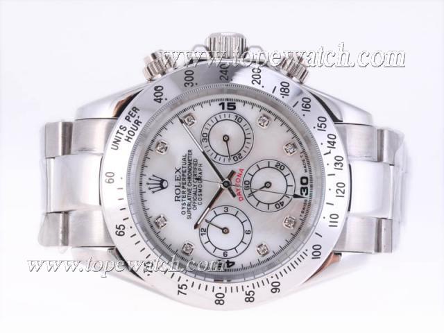 Replica Rolex Daytona Chronograph Automatic Diamond Marking with MOP Dial