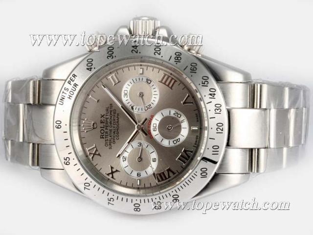 Replica Rolex Daytona Chronograph Automatic with Gray Dial-Roman marking