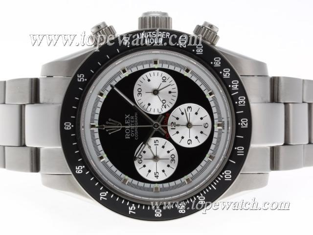 Replica Rolex Daytona Cosmograph Working Chronograph with Black Dial S/S-Vintage Edition