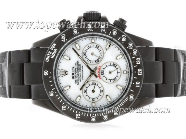 Replica Rolex Daytona Pro Hunter Chronograph Automatic Full PVD with MOP Dial-Stick Marking