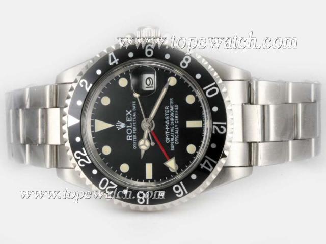 Replica Rolex GMT-Master Automatic Working GMT Black-Vintage Edition