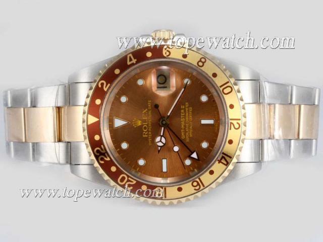 Replica Rolex GMT-Master II Swiss ETA 2836 Movement With 14K Wrapped Gold