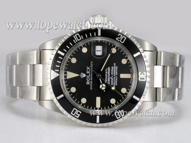 Replica Rolex Submariner  Automatic with Black Dial and Bezel Vintage Edition