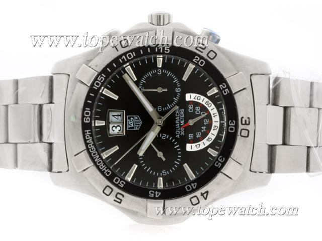 Replica Tag Heuer Aquaracer 300 Meters Chronograph Automatic with Black Dial S/S