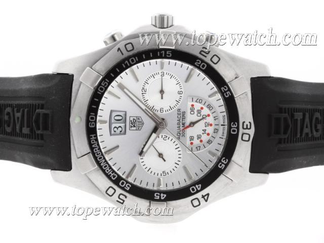 Replica Tag Heuer Aquaracer 300 Meters Chronograph Automatic with Silver Dial