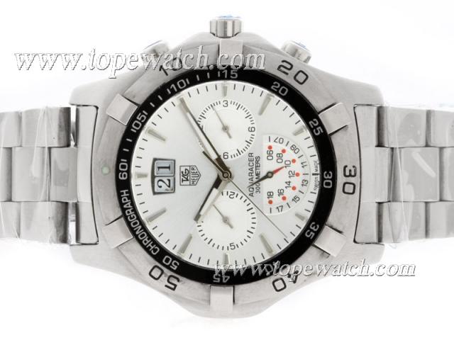 Replica Tag Heuer Aquaracer 300 Meters Chronograph Automatic with Silver Dial S/S