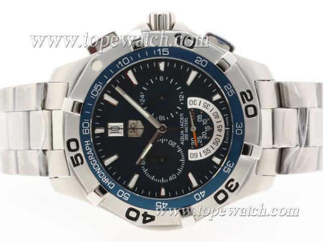 Replica Tag Heuer Aquaracer 300 Meters Working Chronograph with Blue Dial S/S-Sapphire Glass