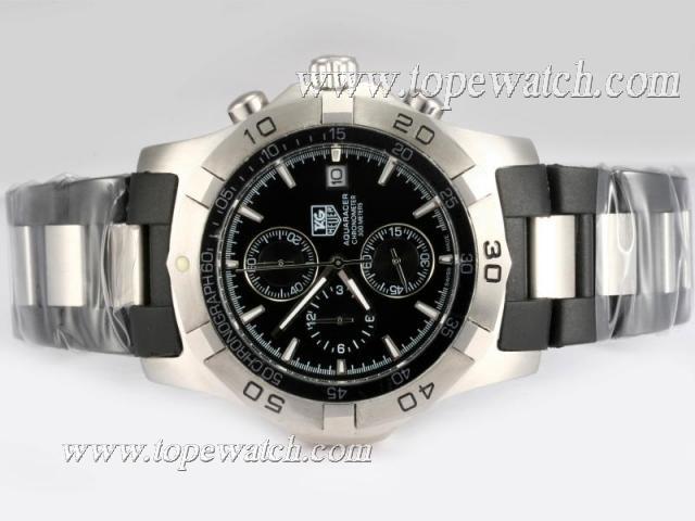 Replica Tag Heuer Aquaracer Working Chronograph with Black Dial