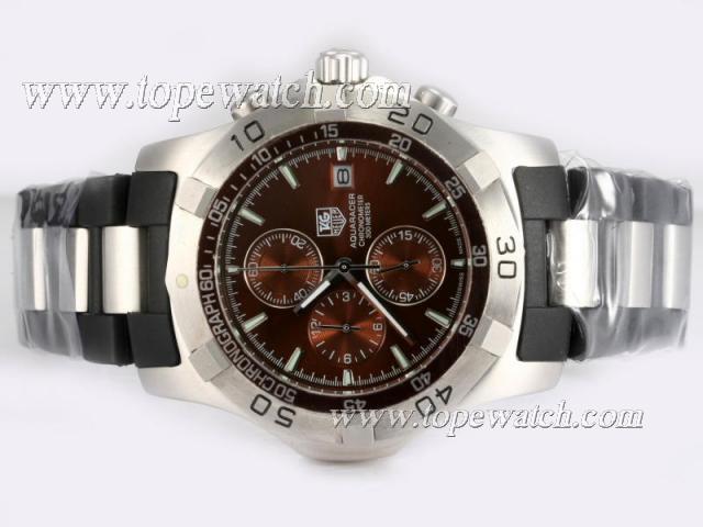 Replica Tag Heuer Aquaracer Working Chronograph with Brown Dial