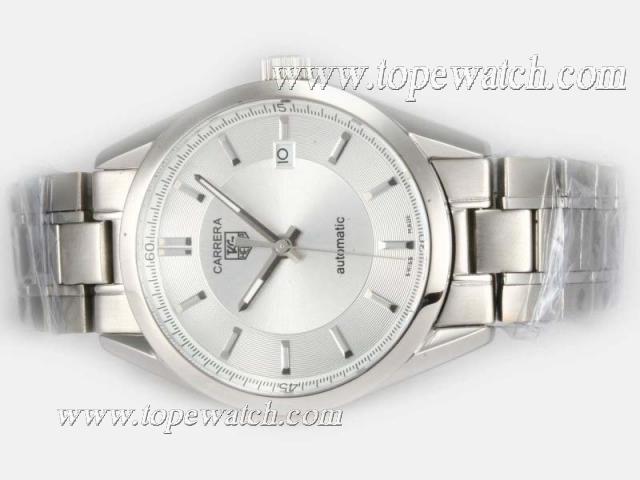 Replica Tag Heuer Carrera Automatic With Silver Dial-Same Chassis As Swiss Version-High Quality