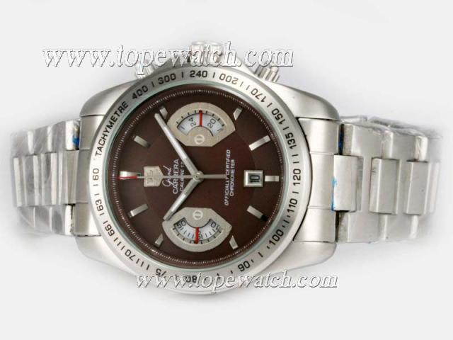 Replica Tag Heuer Grand Carrera Calibre 17 Working Chronograph with Brown Dial