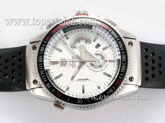 Replica Tag Heuer Grand Carrera Calibre 36 Working Chronograph with White Dial