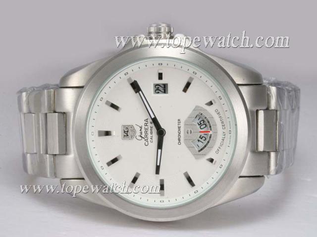 Replica Tag Heuer Grand Carrera Calibre 6 with White Dial