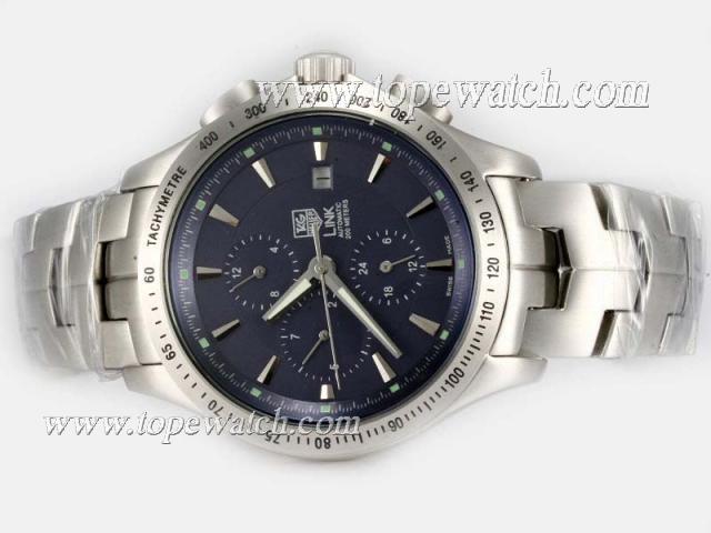 Replica Tag Heuer Link 200 Meters Chronograph Automatic with Blue Dial