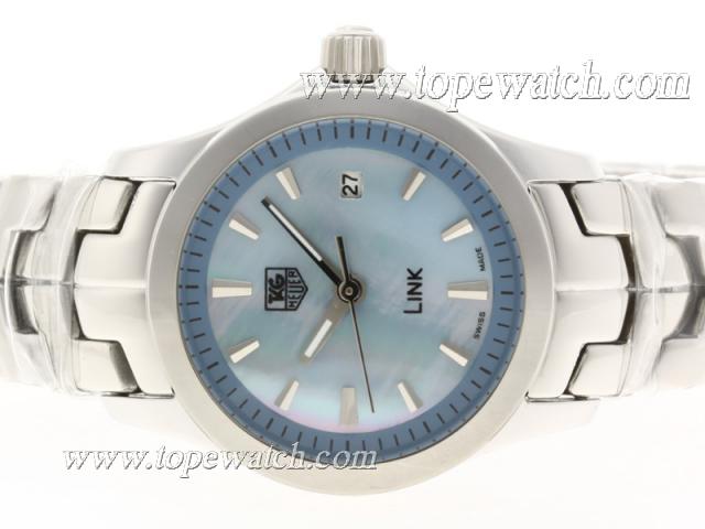 Replica Tag Heuer Link Blue MOP Dial with Stick Marking S/S -Lady Size