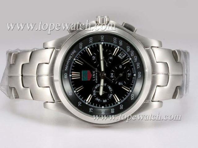 Replica Tag Heuer Link Calibre 36 Chronograph Automatic with Black Dial