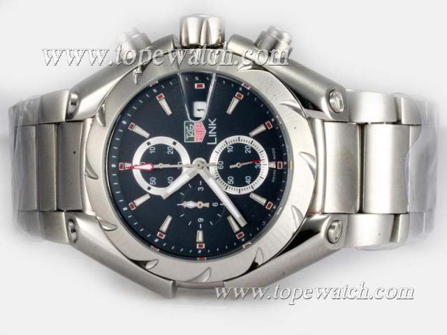 Replica Tag Heuer Link Working Chronograph with Black Dial