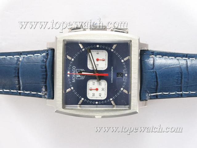 Replica Tag Heuer Monaco Working Chronograph with Blue Dial